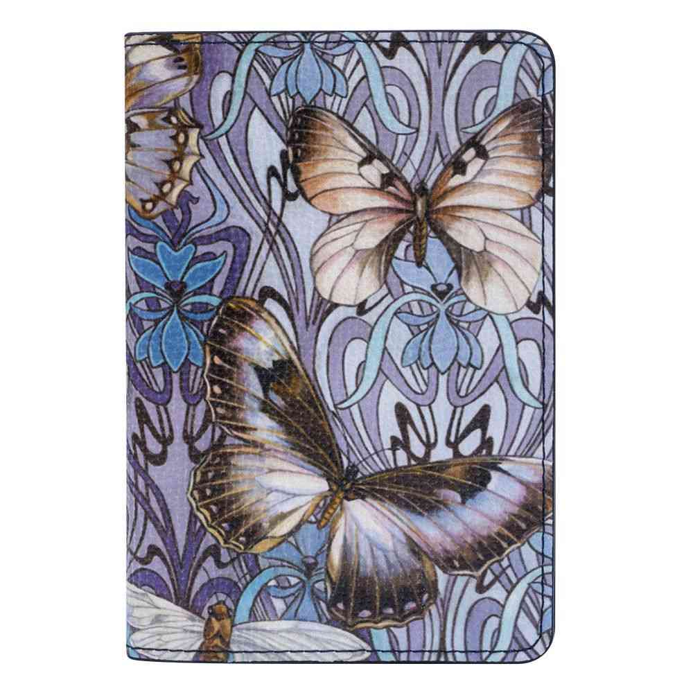 Обложка для паспорта Gourji "Бабочки" 95х135 сафьяно