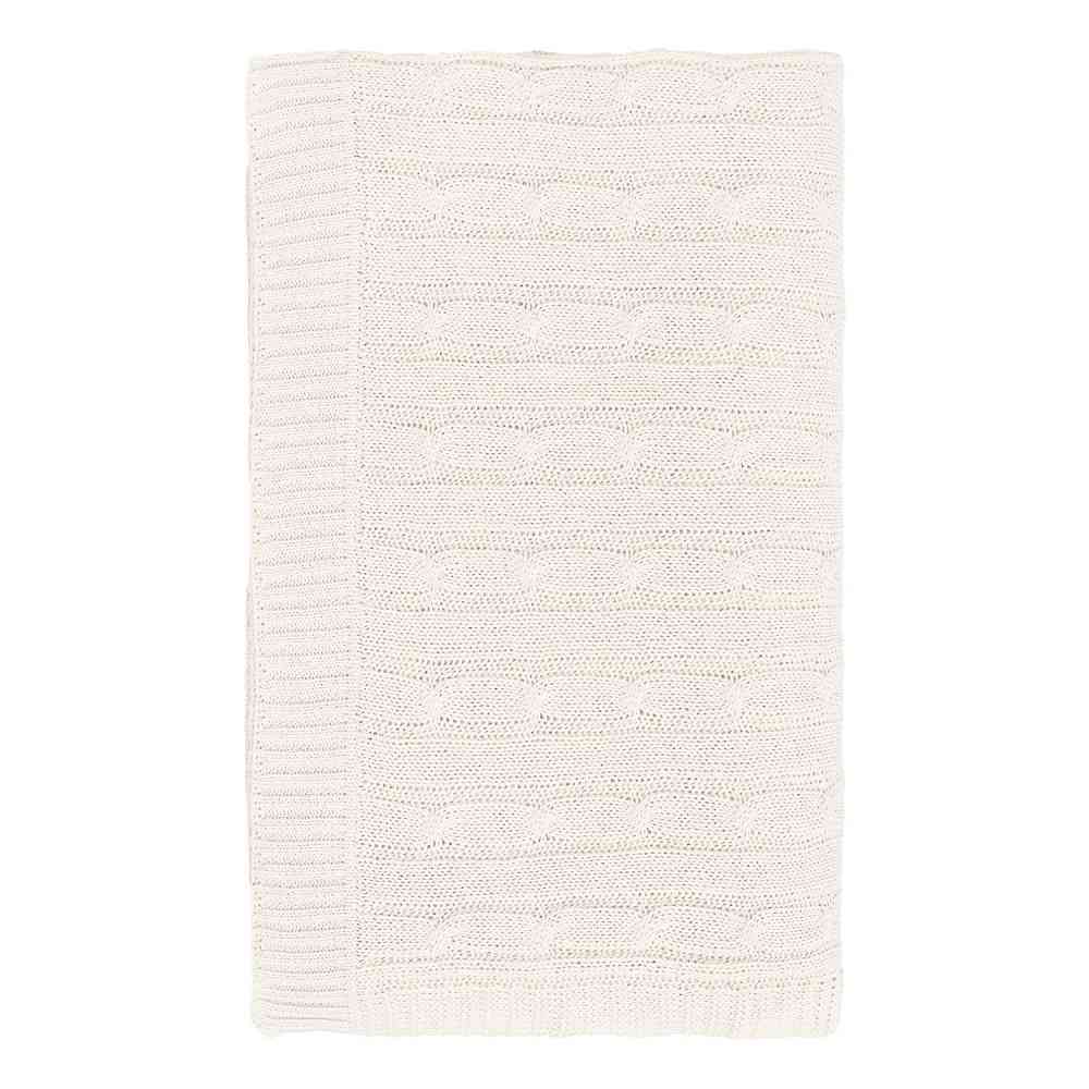 Плед Fado вязаный, бежевый (без подарочной коробки) - 4