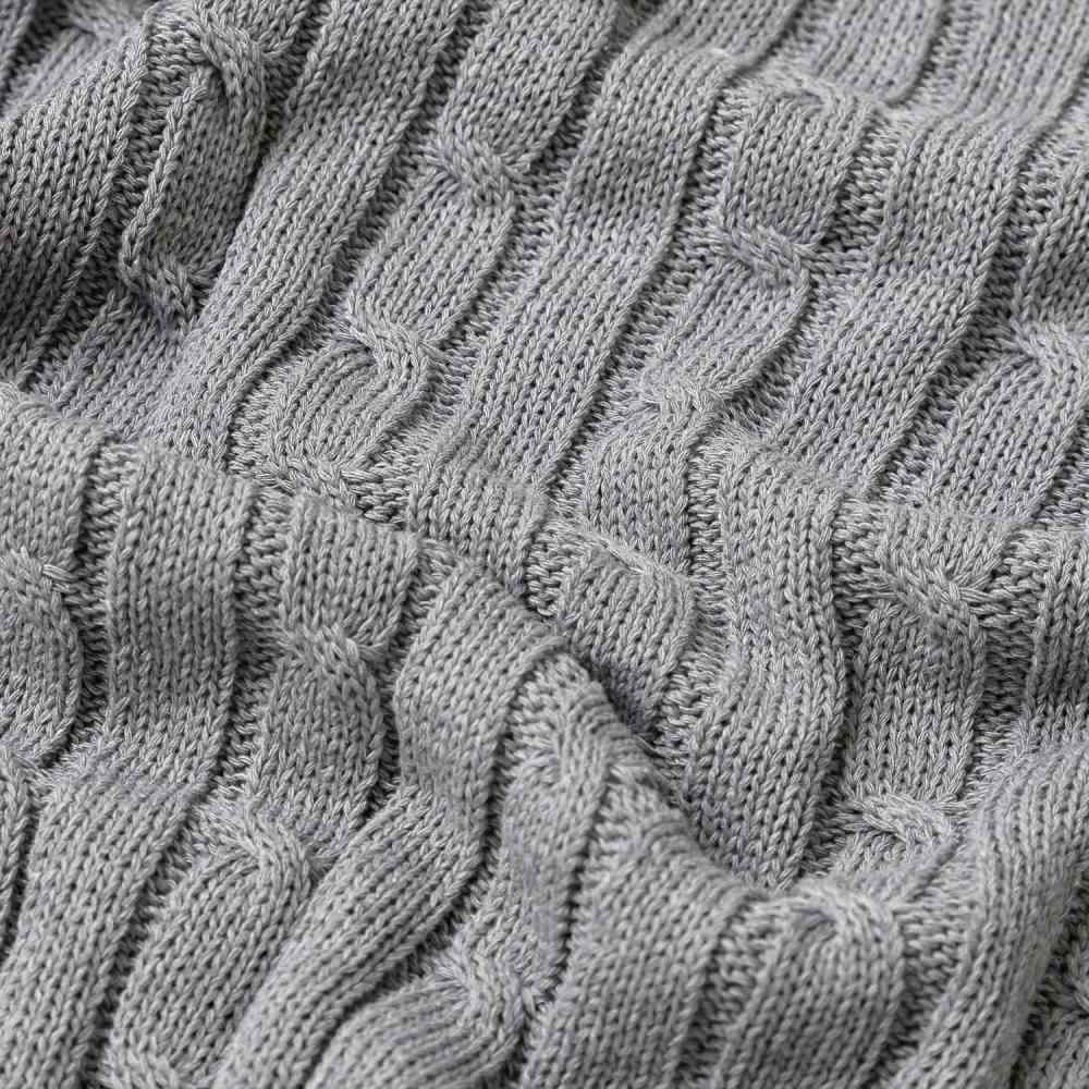 Плед Fado вязаный, серый (без подарочной коробки) - 5