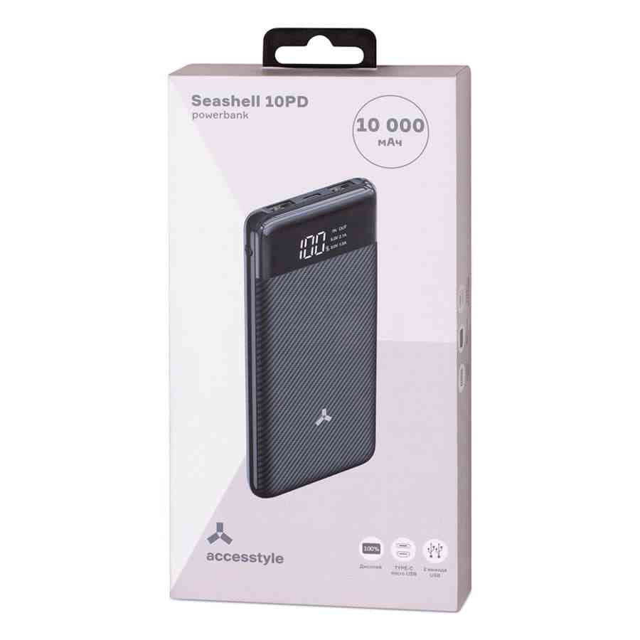 Внешний аккумулятор Accesstyle Seashell (10000 mAh), черный - 6