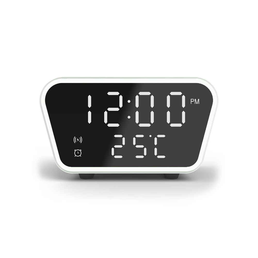 Настольные часы "Smart Clock" с беспроводным (15W) зарядным устройством, будильником и термометром - 4