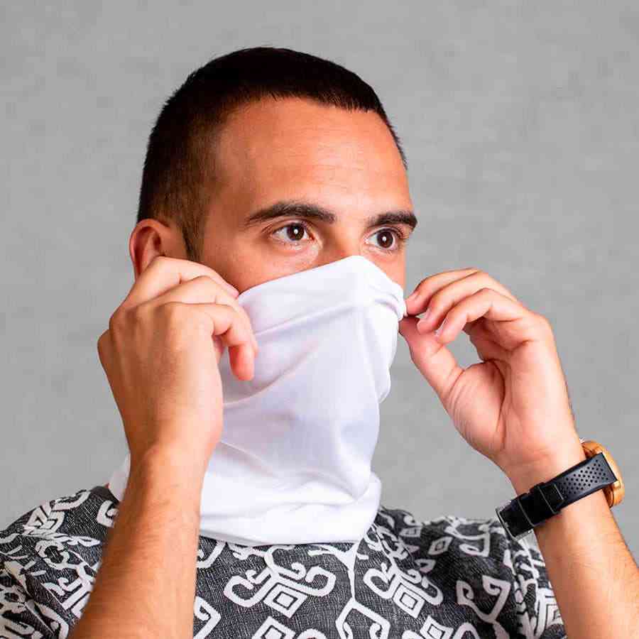 Шарф-бандана NICAL, белый, 48 x 26 см, антибактериальный полиэстер - 3