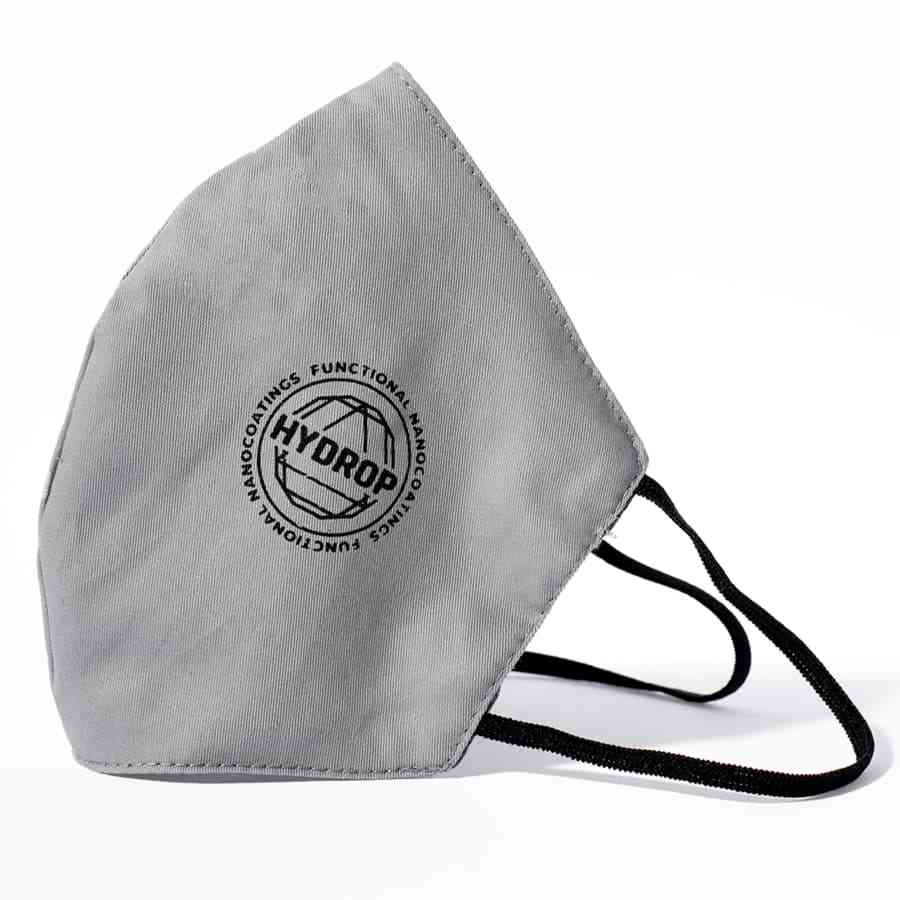 Бесклапанная фильтрующая маска RESPIRATOR 800 HYDROP серая с логотипом в фирменном пакете - 2