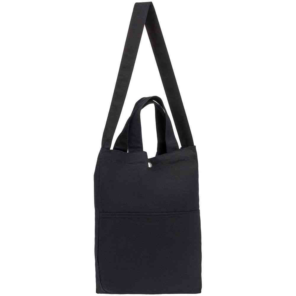 Сумка холщовая через плечо Artspace, черная - 3