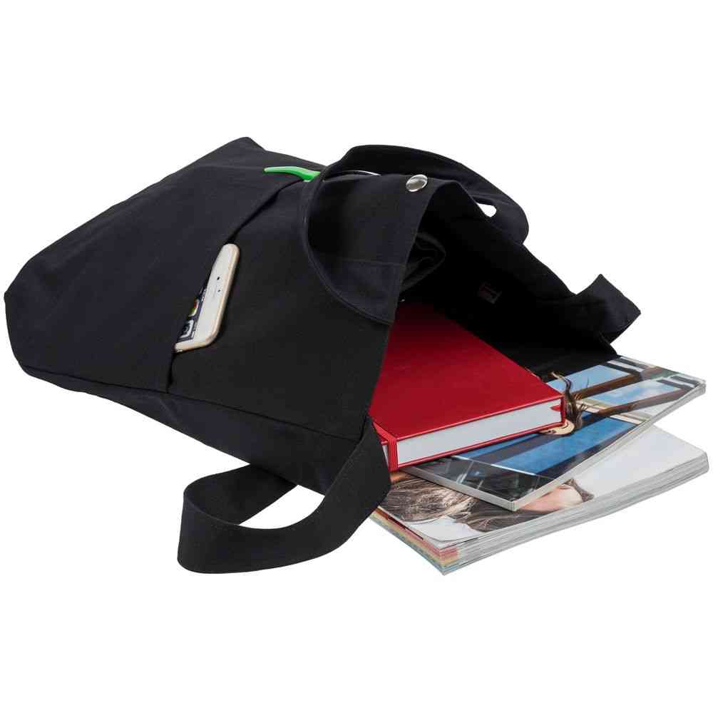 Сумка холщовая через плечо Artspace, черная - 4