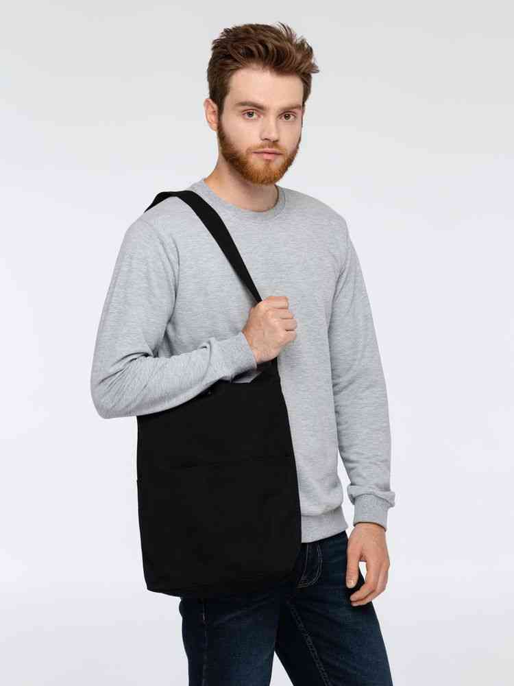 Сумка холщовая через плечо Artspace, черная - 5