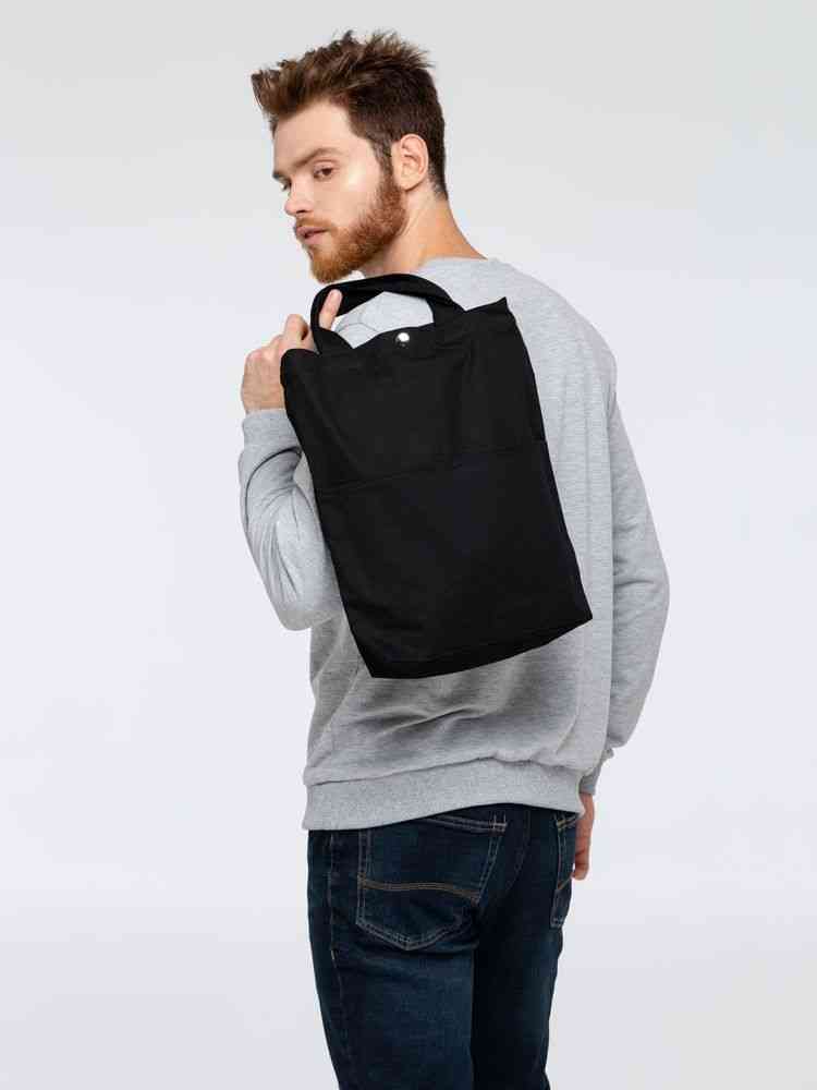 Сумка холщовая через плечо Artspace, черная - 7