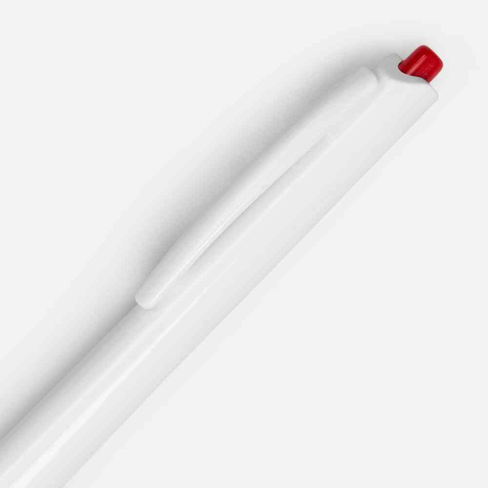 Ручка шариковая Tick, белая с красным - 3