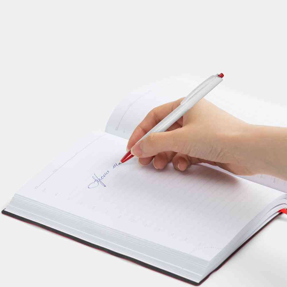 Ручка шариковая Tick, белая с красным - 4