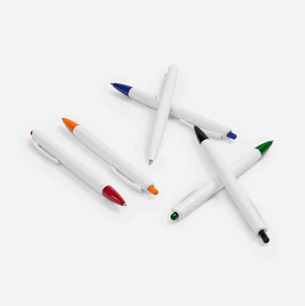 Ручка шариковая Tick, белая с красным - 5