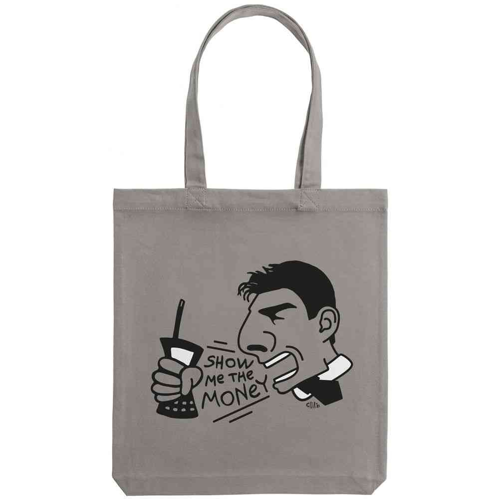 Холщовая сумка Show Me The Money, серая - 2