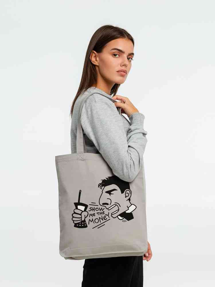 Холщовая сумка Show Me The Money, серая - 3