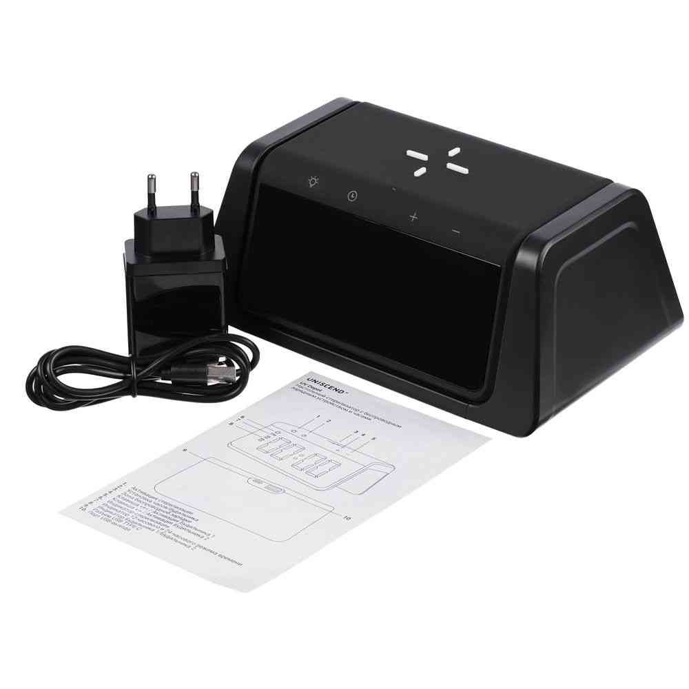 Настольный стерилизатор с беспроводной зарядкой и часами UV Depot, черный - 8