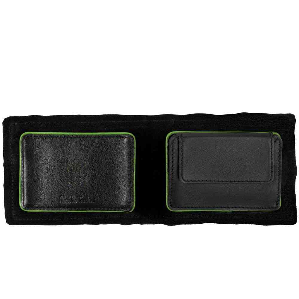 Кошелек Partinico, черный с зеленым - 3