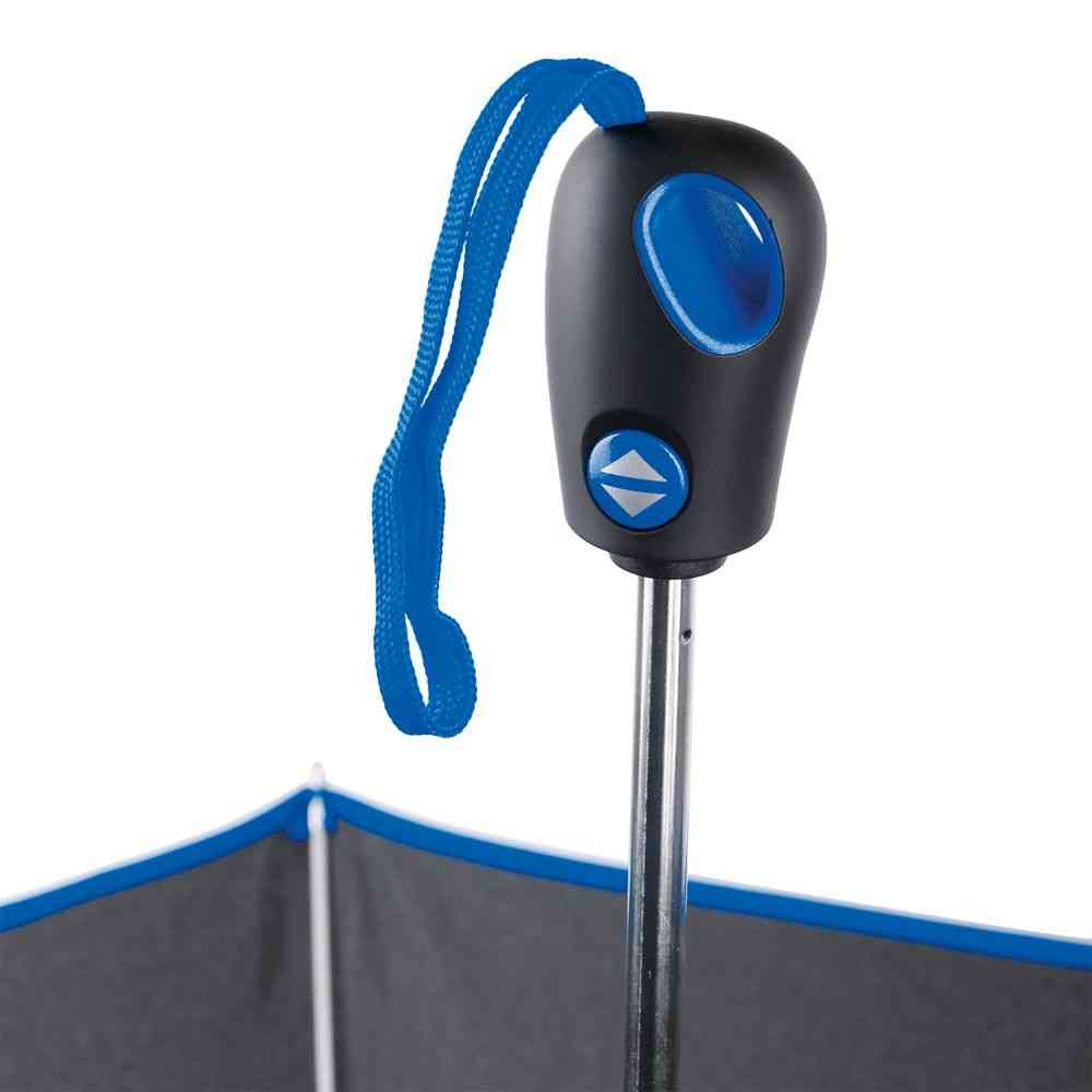 Складной зонт Drizzle, черный с синим - 2