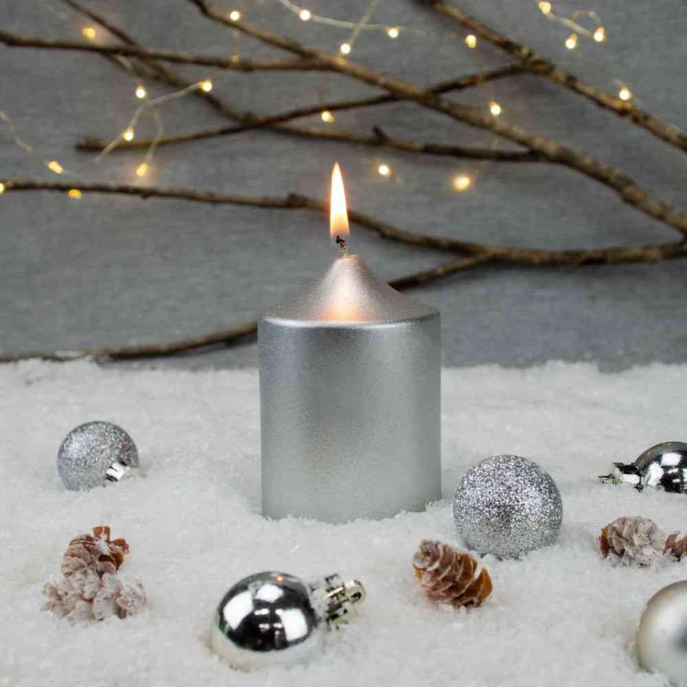 Свеча Lagom Care Metallic, серебристая - 4