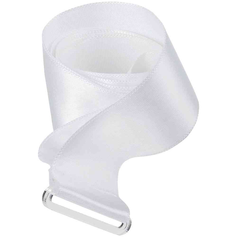 Лента для медали с пряжкой Ribbon, белая - 2