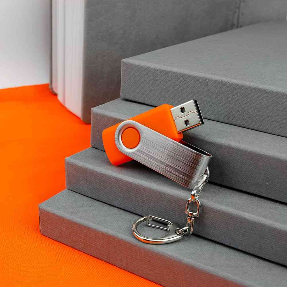 Флешка Twist, оранжевая, 8 Гб - 4