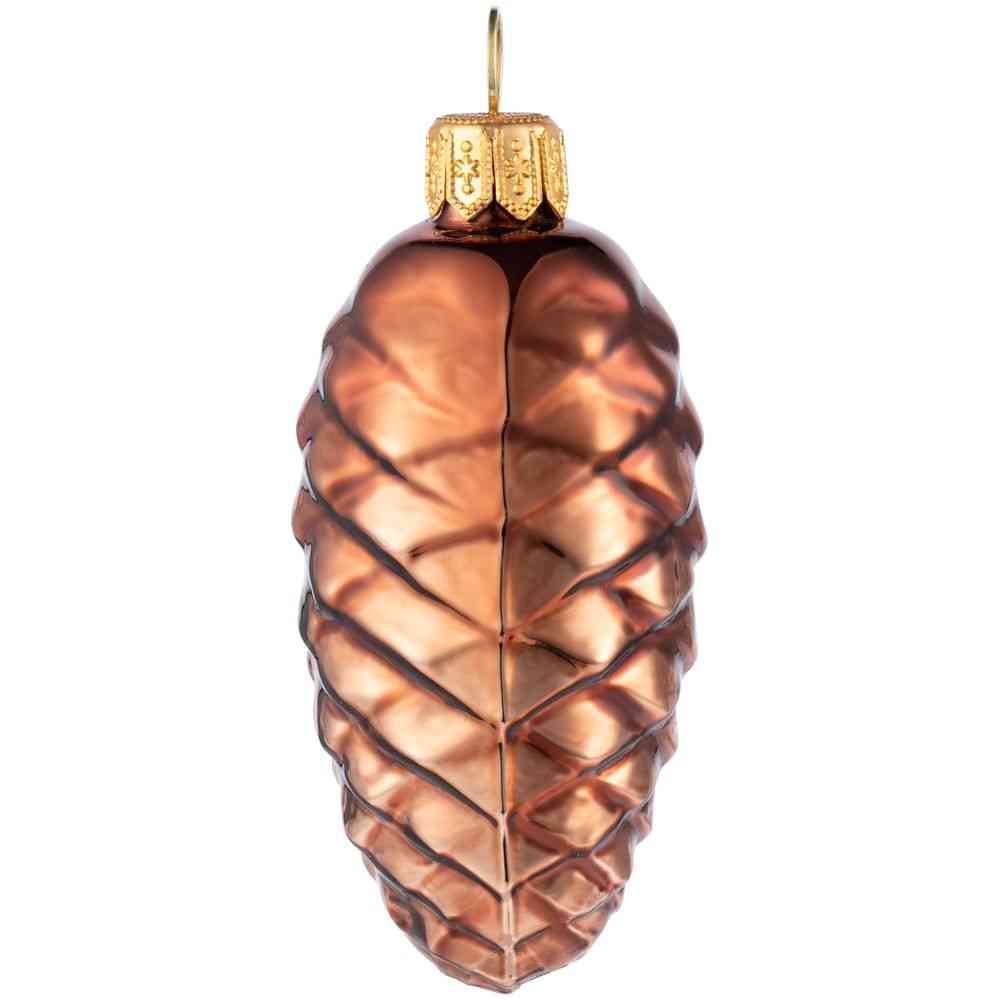 Елочная игрушка «Шишка», коричневая - 2