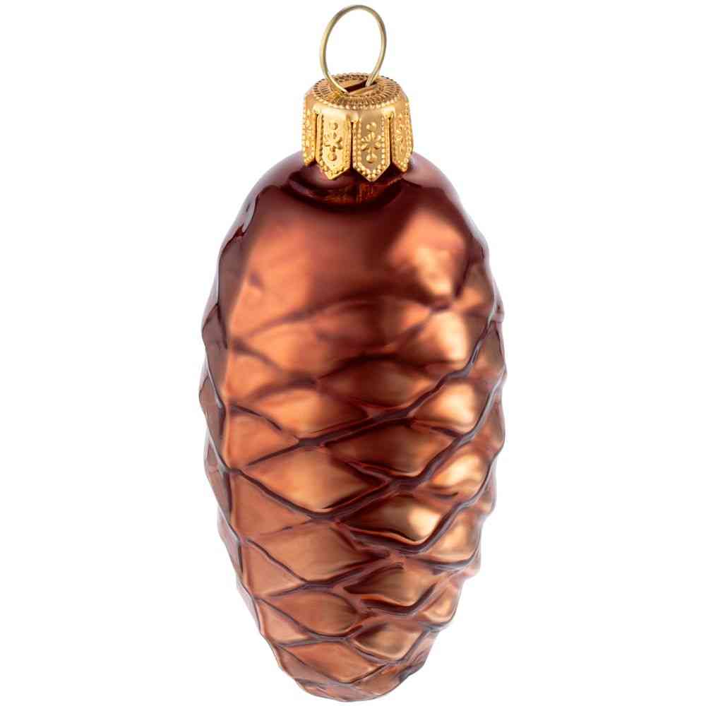 Елочная игрушка «Шишка», коричневая - 3