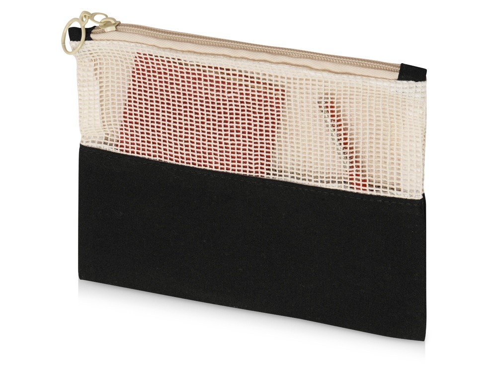 Косметичка Mesh хлопковая с сетчатой вставкой - 2