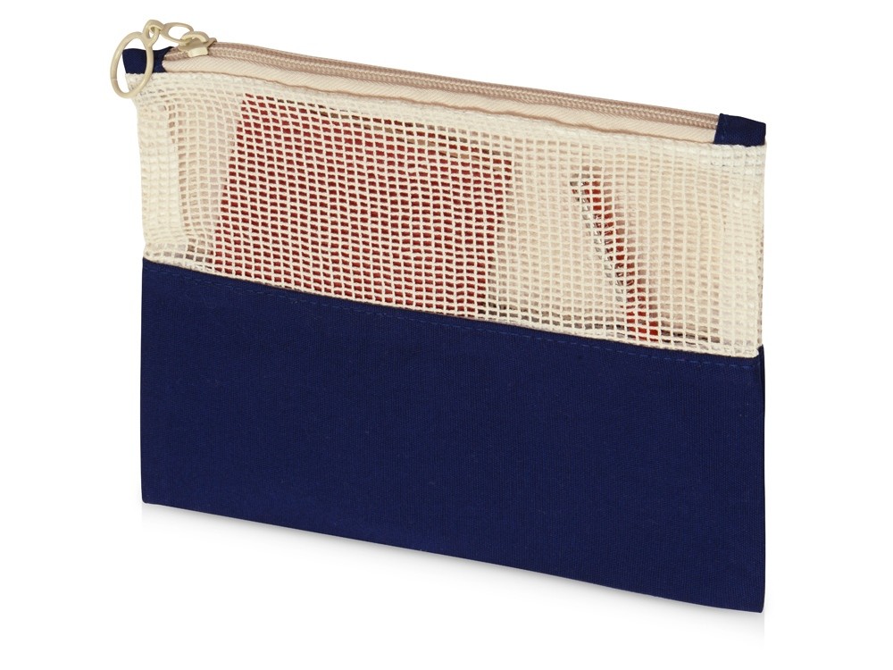 Косметичка Mesh хлопковая с сетчатой вставкой - 2