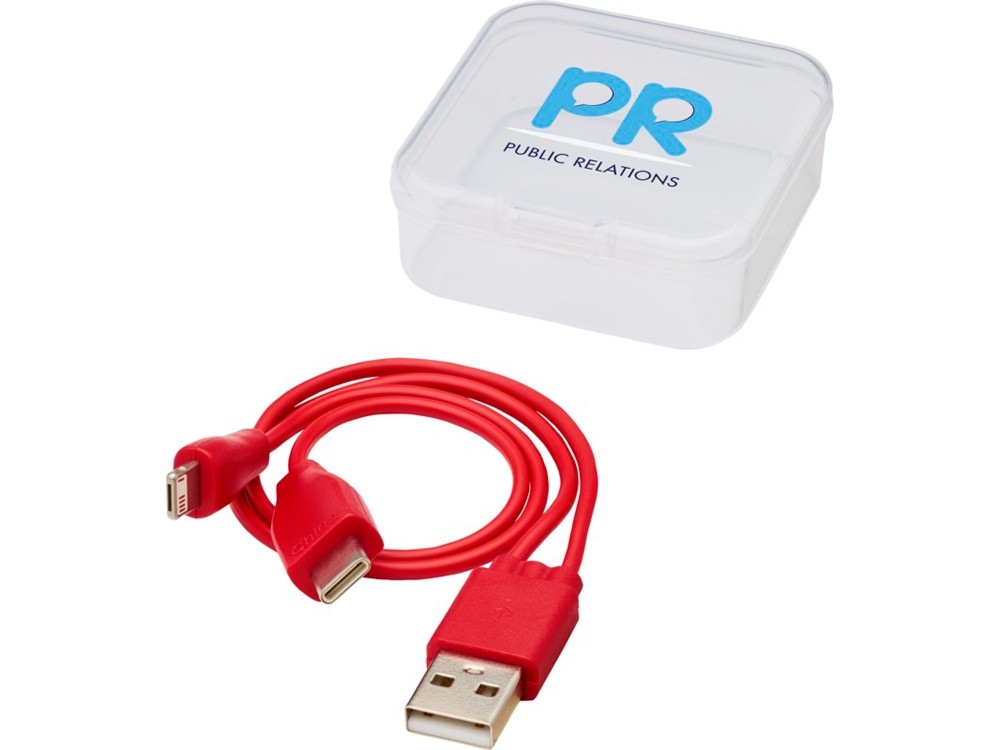 Двусторонний кабель для зарядки Ario&nbsp;3-в-1 в тканевой оплетке - 6