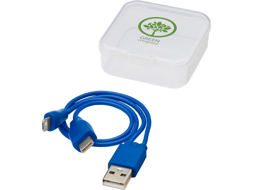 Двусторонний кабель для зарядки Ario 3-в-1 в тканевой оплетке - 6