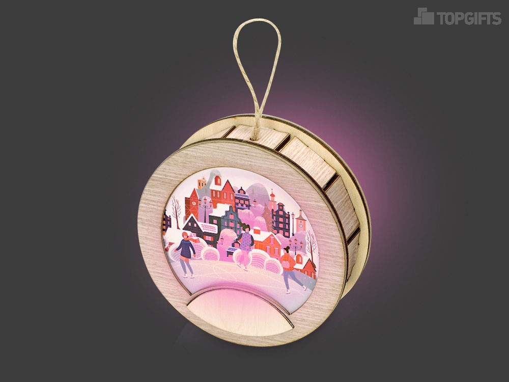 Новогодняя подвеска с подсветкой Шар - 3