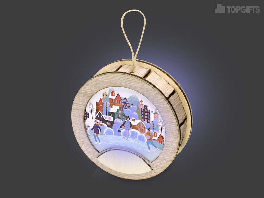 Новогодняя подвеска с подсветкой Шар - 4