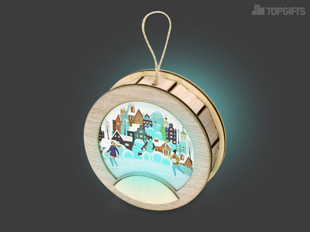 Новогодняя подвеска с подсветкой Шар - 5