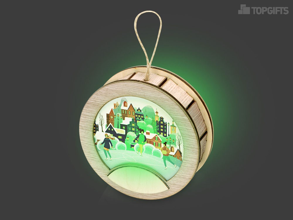 Новогодняя подвеска с подсветкой Шар - 6