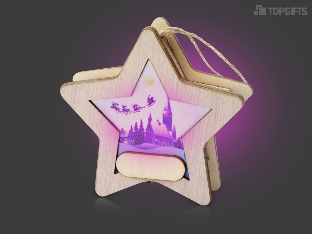 Новогодняя подвеска с подсветкой Звезда - 4