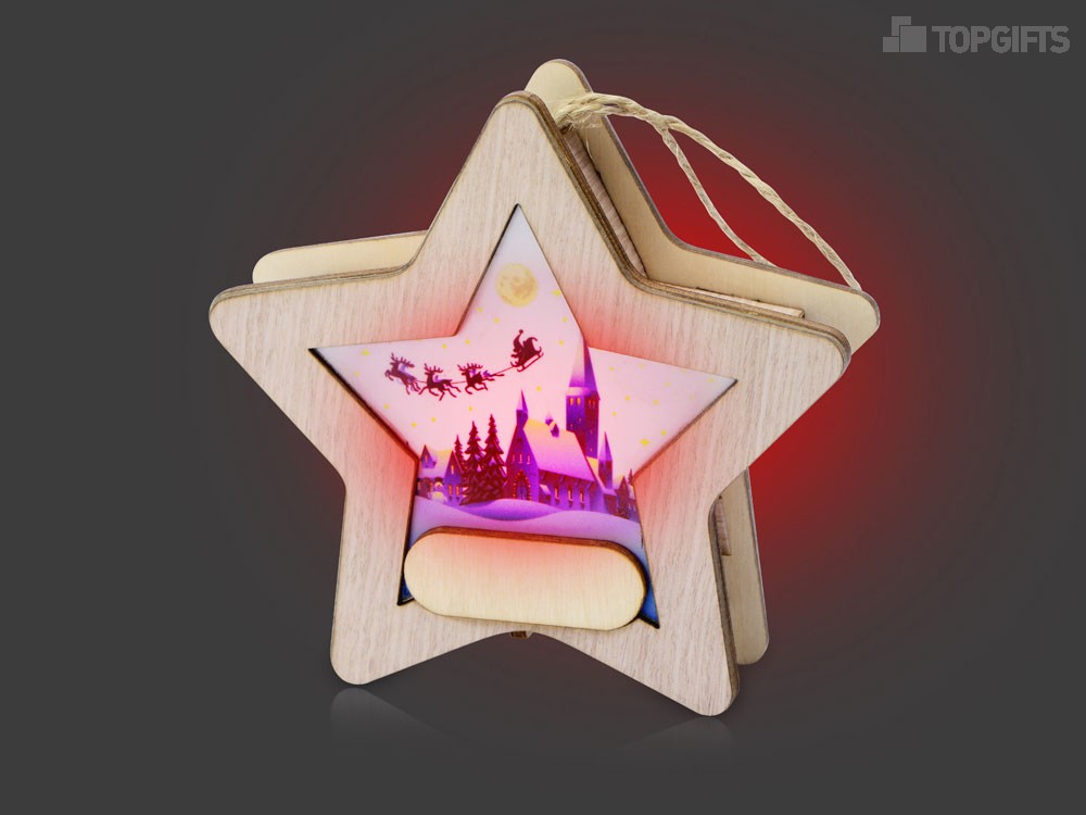 Новогодняя подвеска с подсветкой Звезда - 6