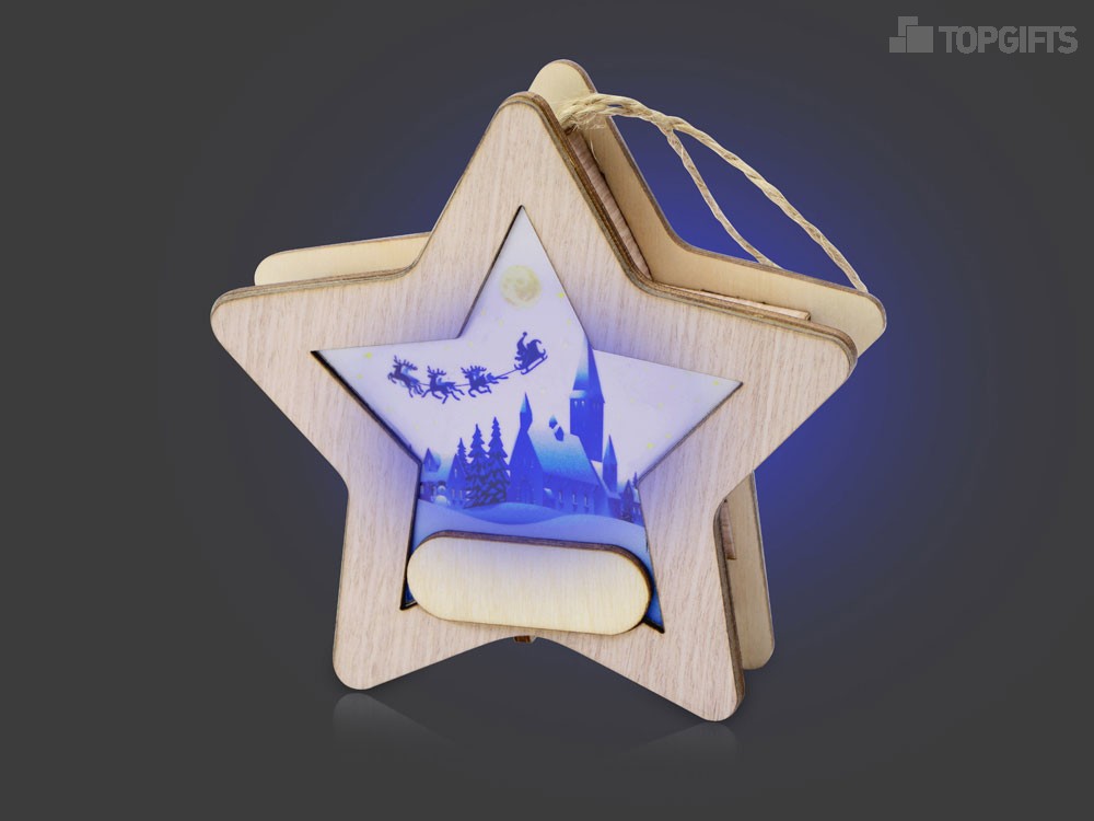 Новогодняя подвеска с подсветкой Звезда - 8