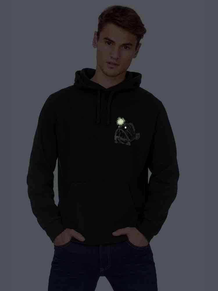 Худи «Морской черт» со светящимся принтом, черное - 3