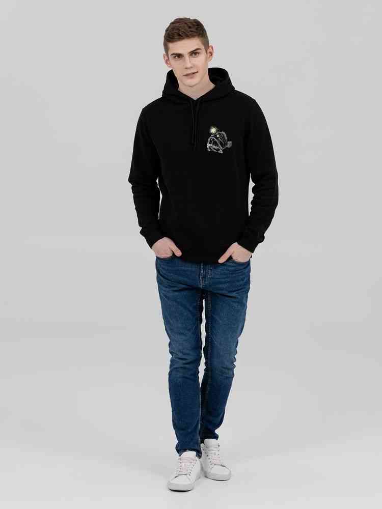 Худи «Морской черт» со светящимся принтом, черное - 4