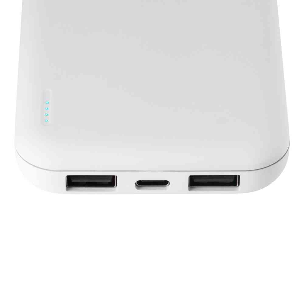 Внешний аккумулятор с подсветкой Luce 10000 mAh, белый - 5