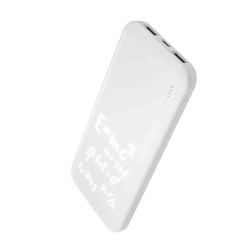 Внешний аккумулятор с подсветкой Luce 10000 mAh, белый - 13