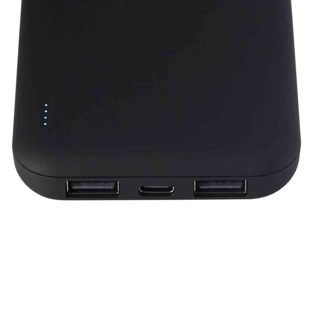 Внешний аккумулятор с подсветкой Luce 10000 mAh, черный - 5
