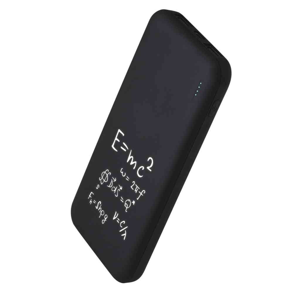 Внешний аккумулятор с подсветкой Luce 10000 mAh, черный - 9