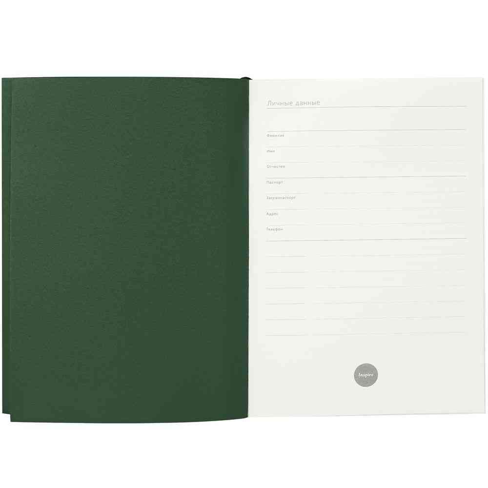 Ежедневник Flat, недатированный, зеленый - 4