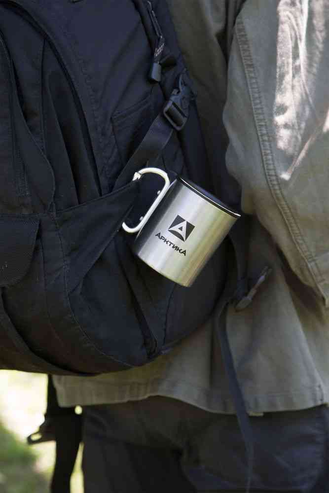 Термокружка с карабином &laquo;Арктика 300&raquo;, стальная - 3