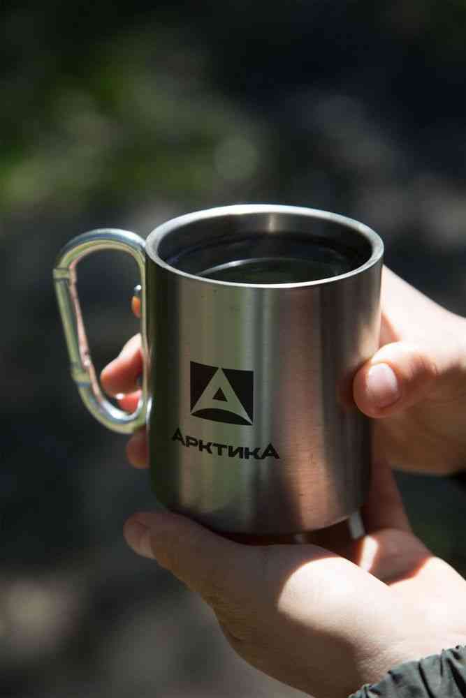 Термокружка с карабином &laquo;Арктика 300&raquo;, стальная - 4