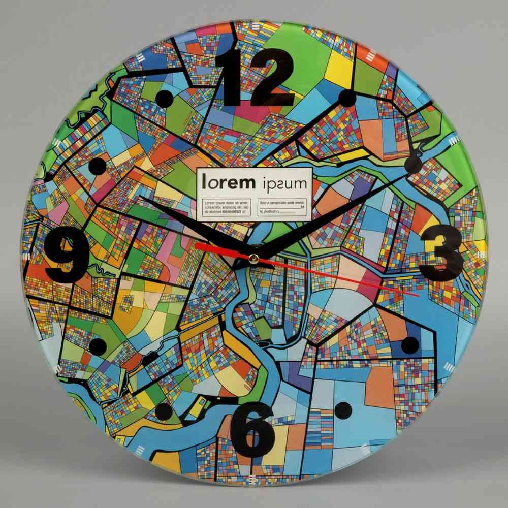 Часы стеклянные на заказ Time Wheel - 2
