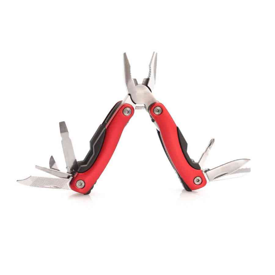 Мультитул BLAUDEN, нержавеющая сталь, пластиковая ручка, 12 функций, красный - 5