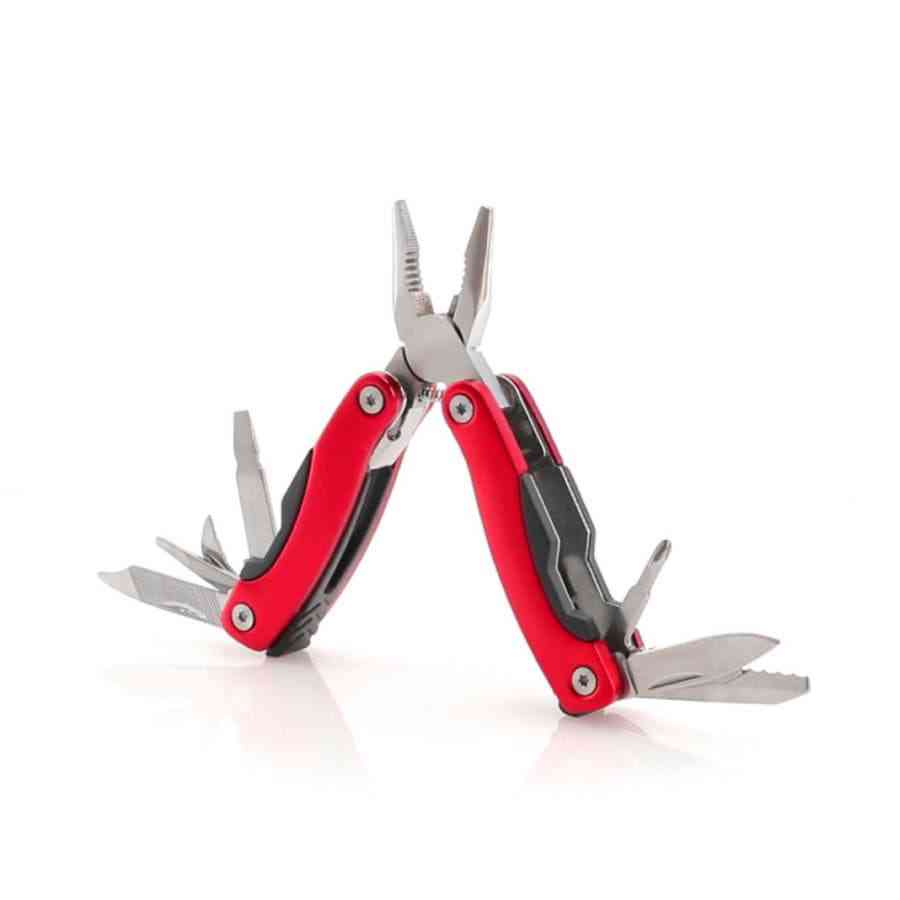 Мультитул BLAUDEN, нержавеющая сталь, пластиковая ручка, 12 функций, красный - 6
