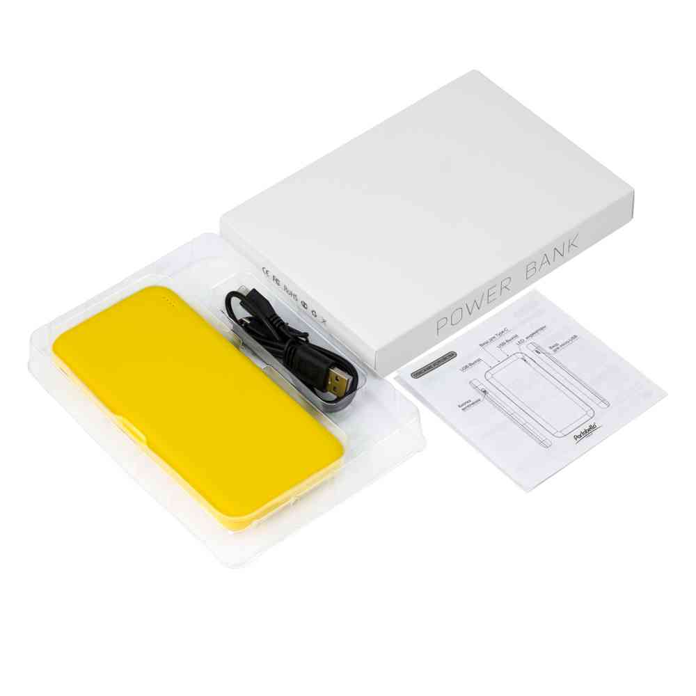 Внешний аккумулятор с подсветкой Luce Lemoni 10000 mAh, желтый - 9