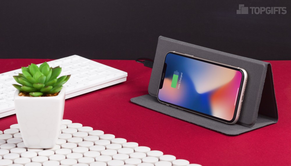 Коврик-трансформер "Cool Gray" с беспроводным зарядным устройством, переработанный пластик (RPET) - 5