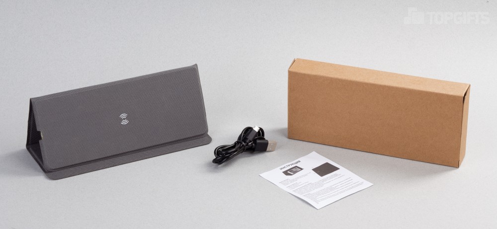 Коврик-трансформер "Cool Gray" с беспроводным зарядным устройством, переработанный пластик (RPET) - 6